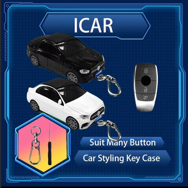 

For Benz E Class Car Model Key Case for Mercedes-Benz A B C E G S Class CLA CLS GLA GLB GLC GLE GLS EQA EQB EQC 3 Button Key Fob
