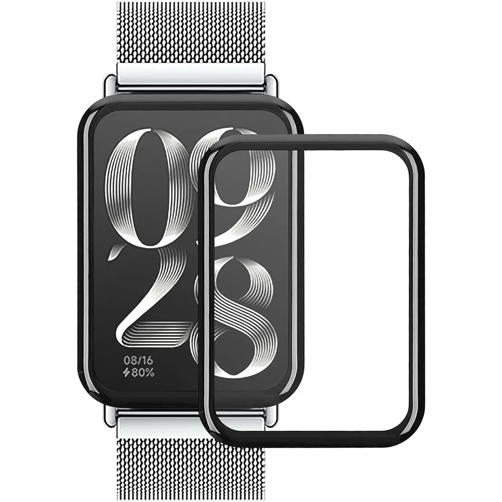 BEHUA ثلاثية الأبعاد حافة منحنية فيلم غطاء كامل شاشة مقاومة للخدش أفلام واقية لشاومي الفرقة 9 برو Smartwatch فيلم الملحقات