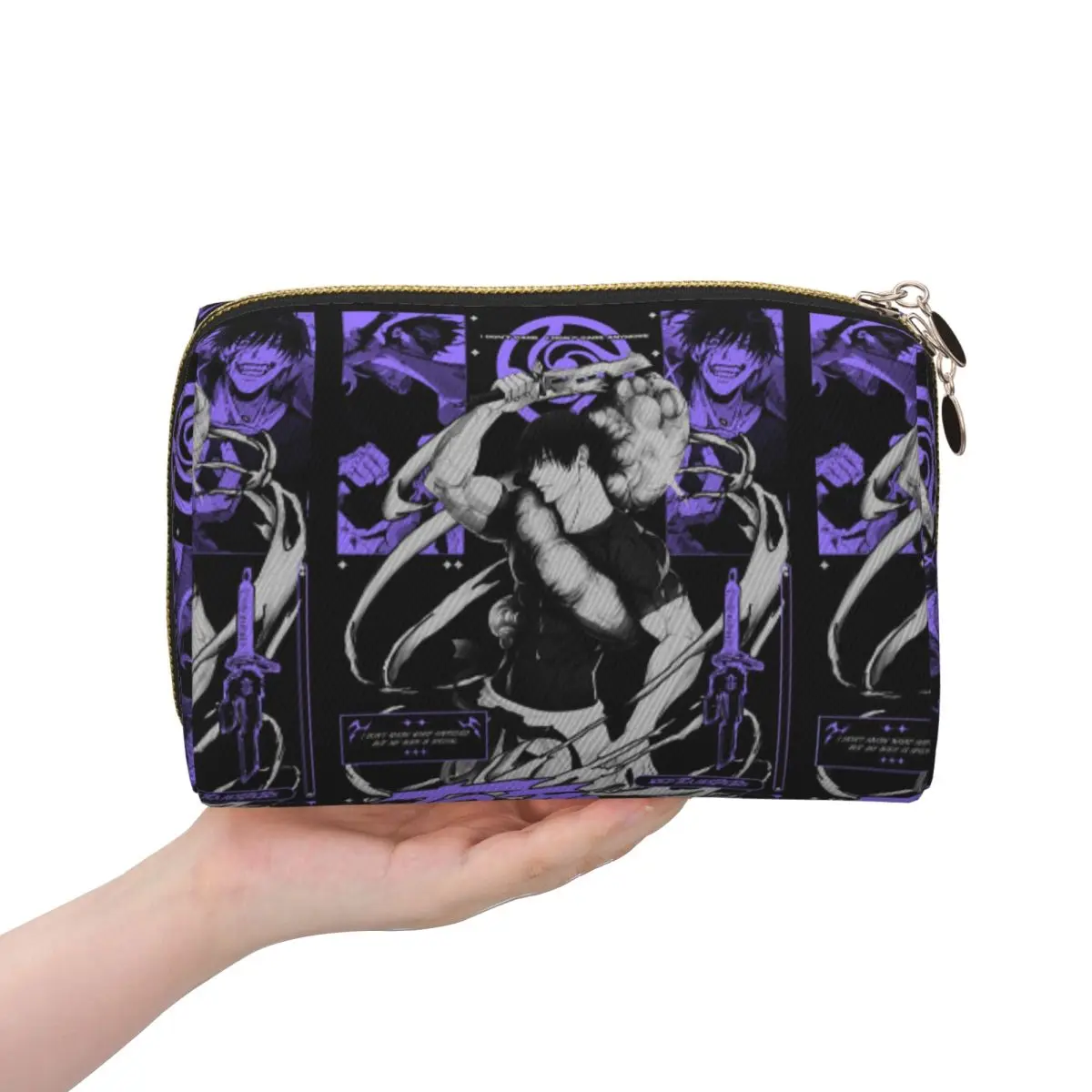 Tokyo Revengers Toji Fushiguro Women Cosmetic Bag Travel Makeup Organizer Pouch Toiletry Storage Dopp Kit Box