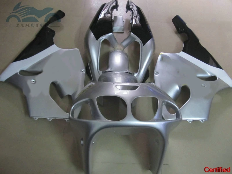 

Free Custom fullset fairing kits for Kawasaki Ninja ZX7R 1996 1997-2003 ABS plastic fairings kit ZX 7R 96-03 silver body parts