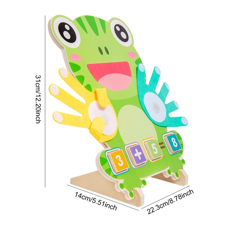 Kids Finger Math Learning Clock Wooden Montessori Arithmetic Toys for Addition Subtraction & Early Math Skills For Toddler Gifts