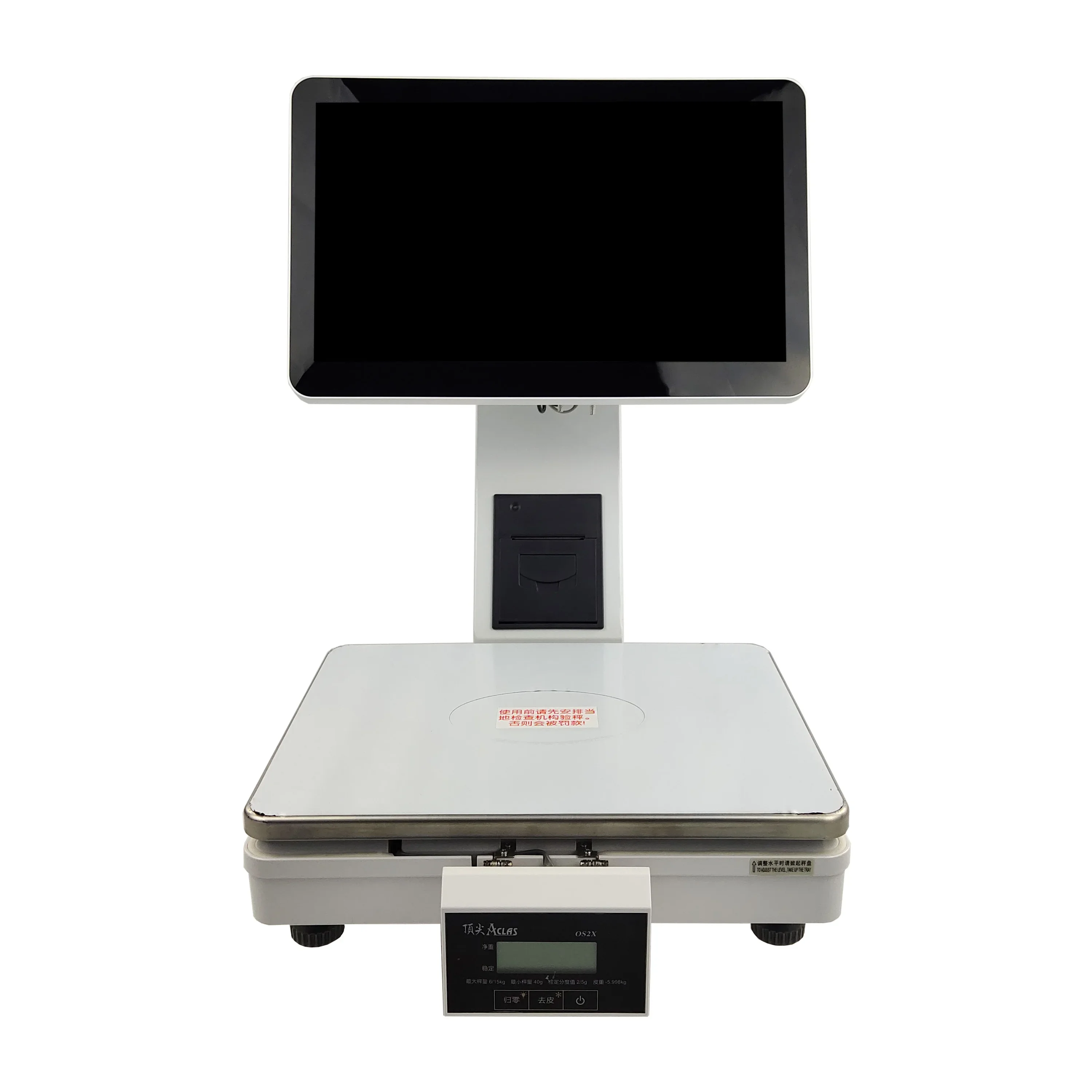 15.6インチ内蔵サーマルプリンター搭載 ポータブル電子スケール シンプルな操作 タッチスクリーン POSレジ
