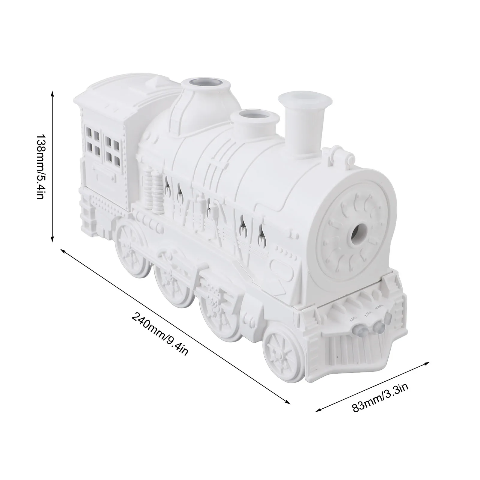 Essential Oil Diffuser 300ml 2 Light Modes Train Shape Aroma Cool Mist Humidifier with Remote Control Timer for Bedroom Office