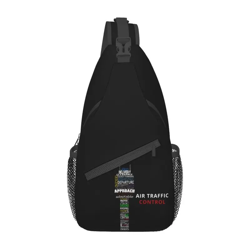 Mochila cruzada con controlador de tráfico aéreo para hombre, bolso de pecho de hombro para piloto de caza, viaje y ciclismo