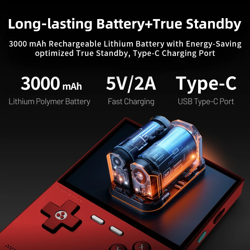 TRIMUI baru konsol Game genggam 3.2 "layar IPS Linux Trimui UI kunci Panel belakang logam lampu LED Gratis hadiah Keycap