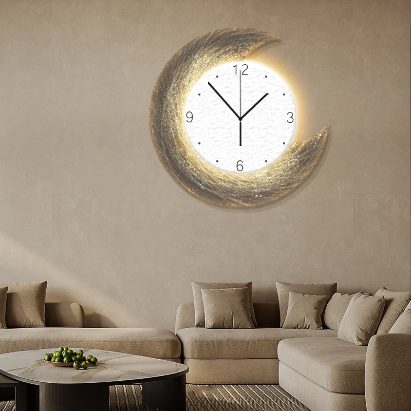 High end creative corridor clock in the living room, modern minimalist clock in the dining room