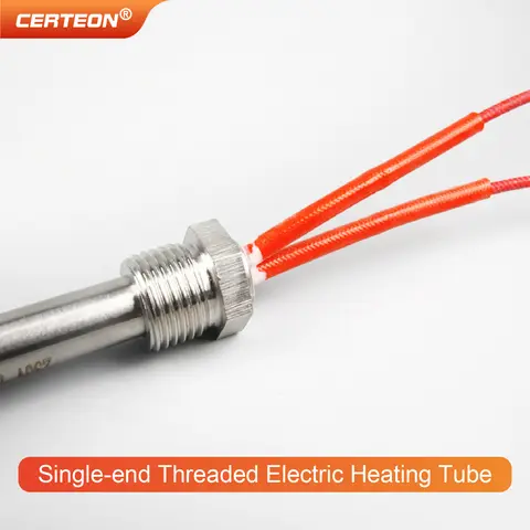 Single Head Threaded Immersion Heater 220V G1/2 Electric Heating Tube Radiator Water Tank Boiler Heater Rod 500-3000W