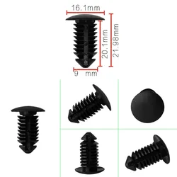 20Pcs Plastic Auto Clips Bumper Fasteners Car Plastic Push Rivet Fir Tree Clip 9mm