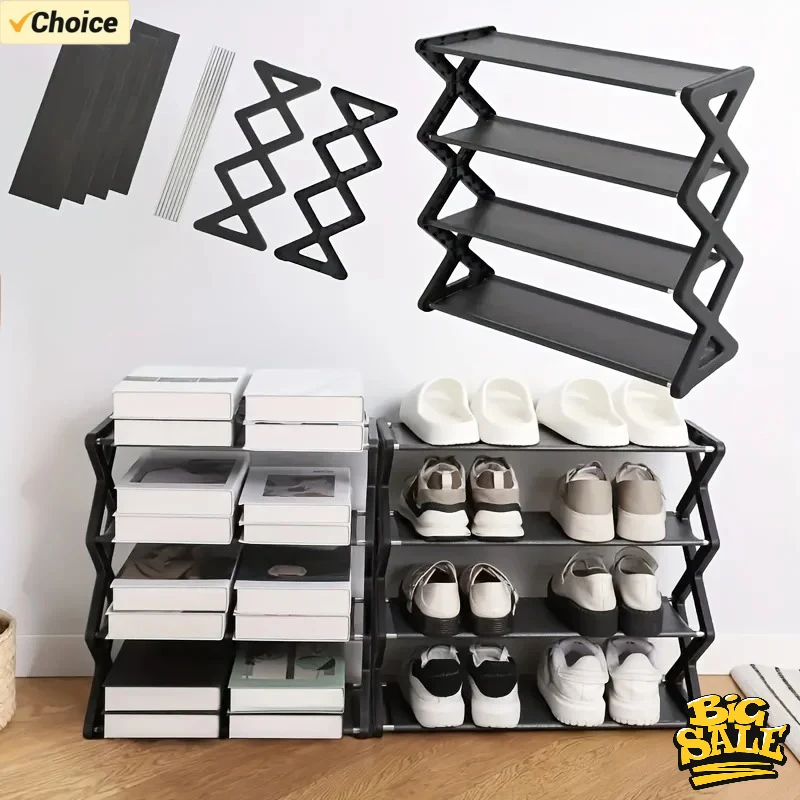 

YFY multi-layer space-saving shoe rack, solid color simple home assembly shoe rack, suitable for porch and living room