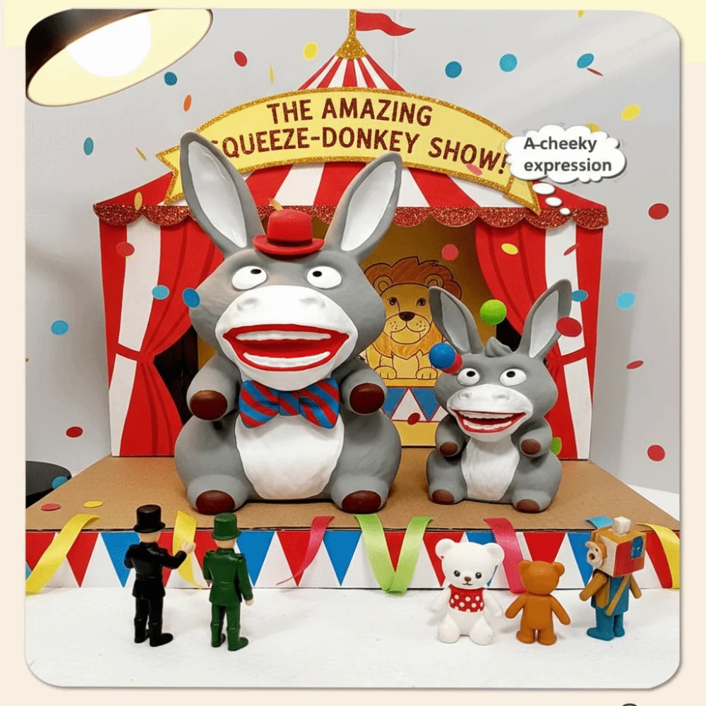 Cute Indestructible Squeeze Donkey Slow Rising Stress Relief Silicone Soft Material Donkey Shape Squeeze Creative Prank