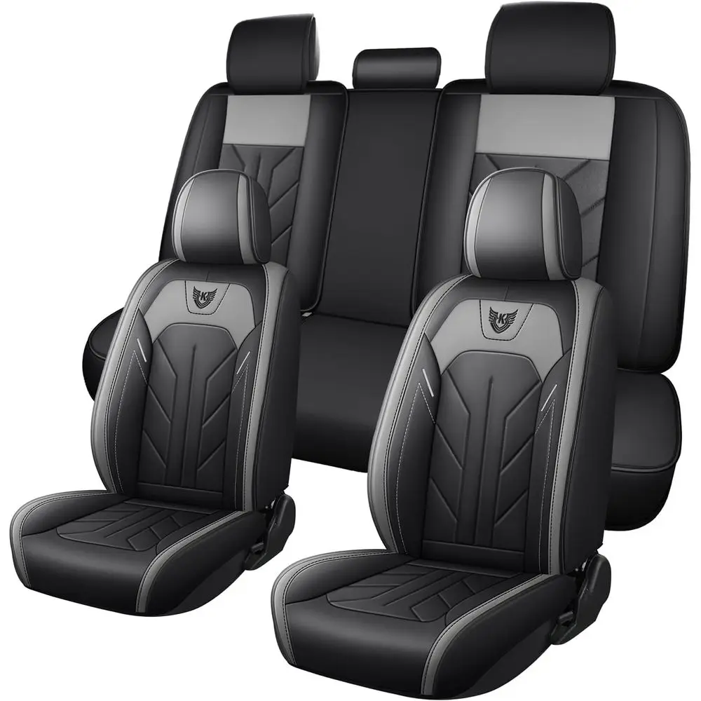 

Чехлы на сиденья, полный комплект, защита для автомобильных сидений, водонепроницаемая кожаная подушка для автомобильного сиденья, удобная и дышащая, подходит для большинства автомобилей для Yea