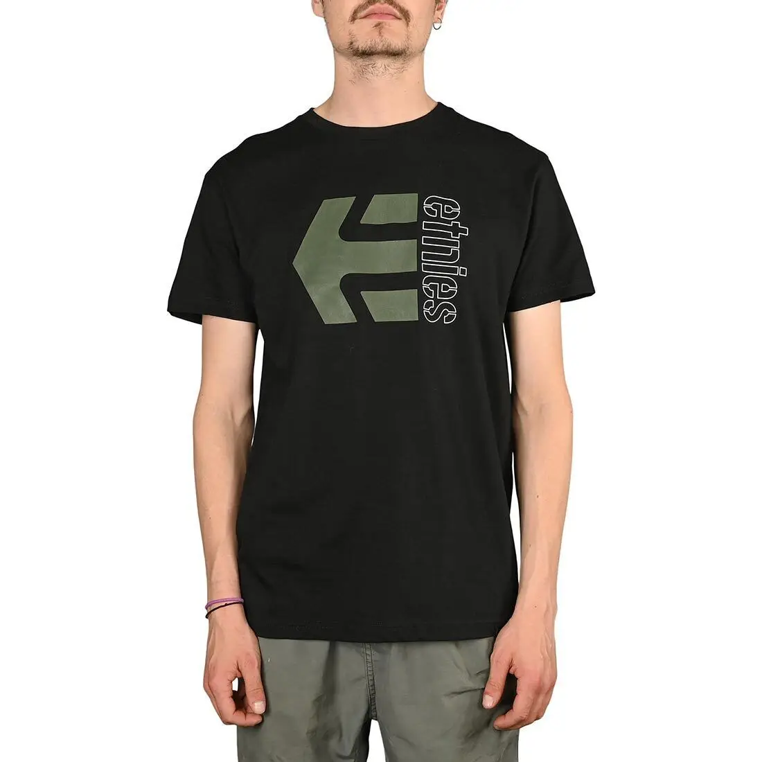 Etnies Corp Combo S T Shirt Black Green White