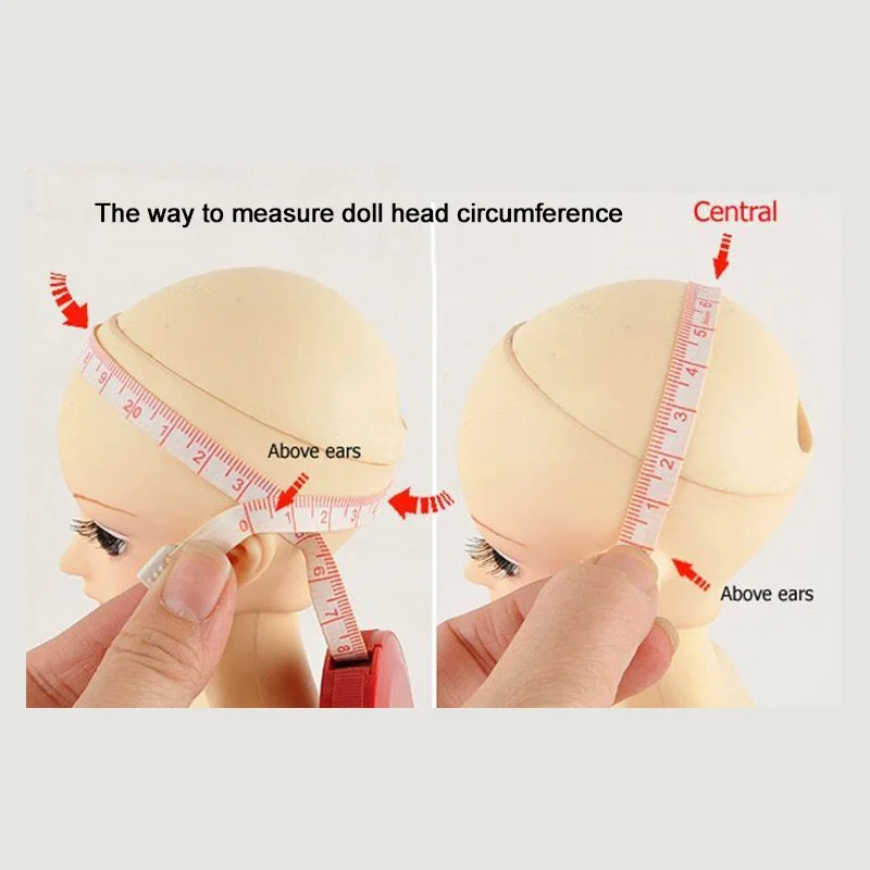 New 1/3 1/4 1/6 Doll's Wig for 60/45/30cm Bjd Doll Soft Silk Short Hair Color Blocked Toys Dress Up Doll Accessories, No Doll