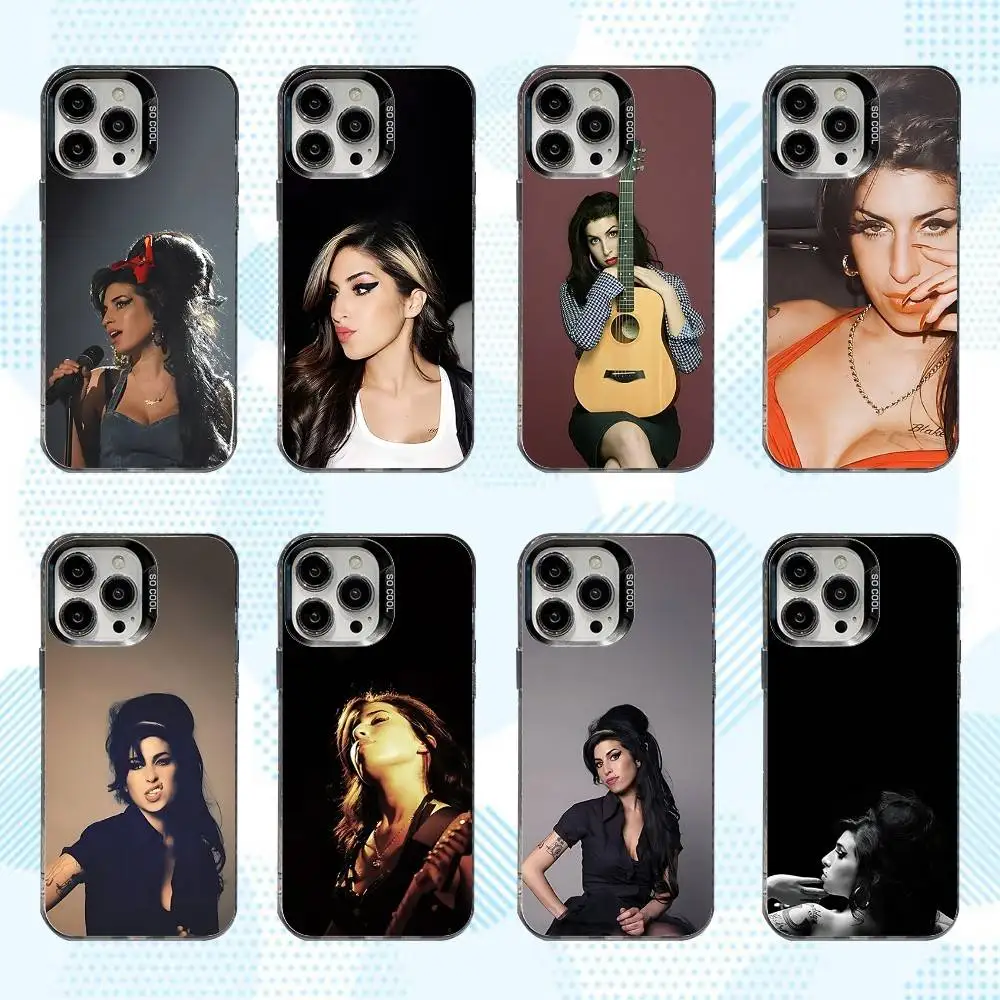 

A-Amy Singer W-Winehouse Phone Case For iPhone 16,15,14,13,12,11,Mini,Pro,SE,MAX White Matte Shockproof Cover