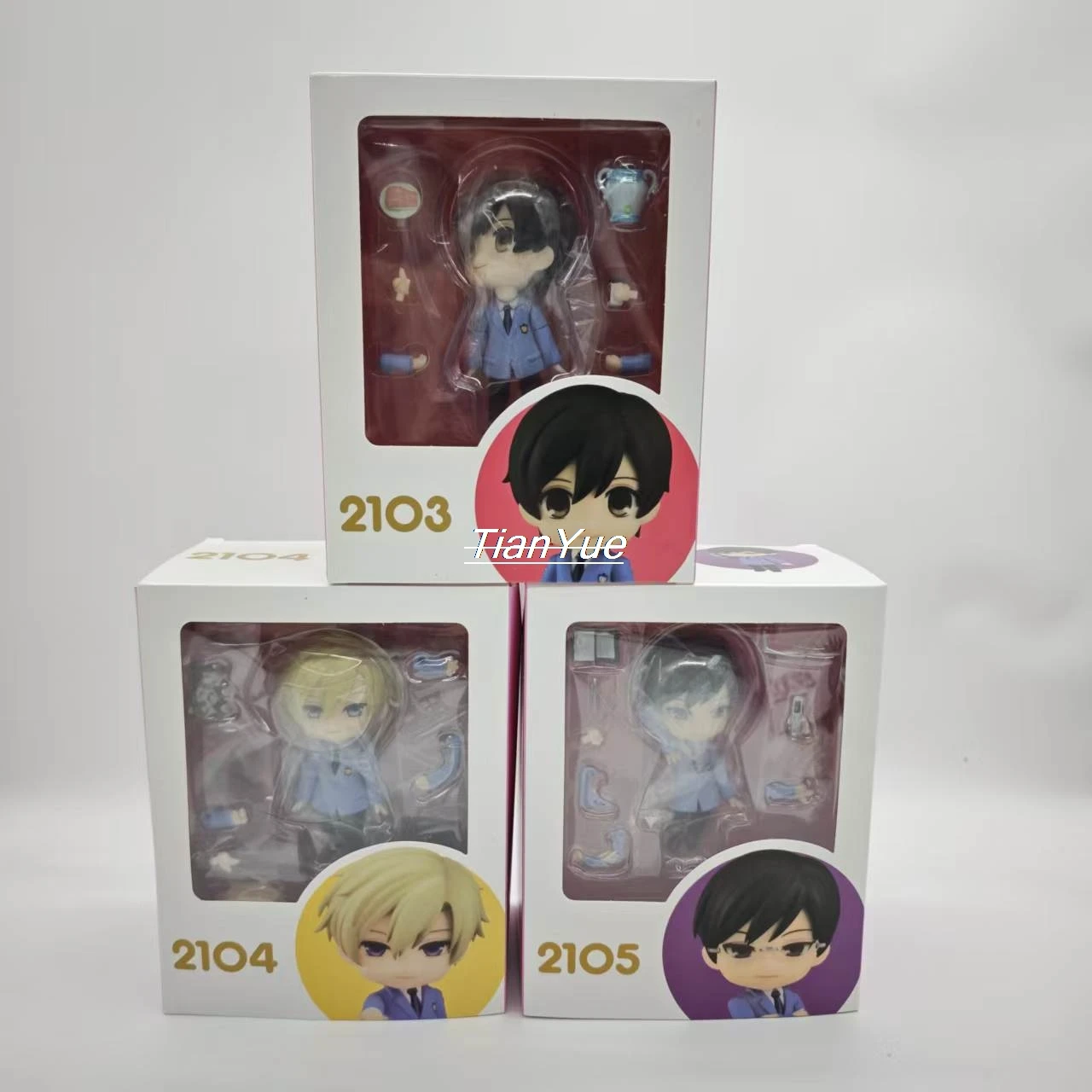 Ouran High School Host Club Haruhi Fujioka 2013 Tamaki Suoh 2104 Ootorikyo 2105 PVC Action Figure Collectible Toy Set 10cm