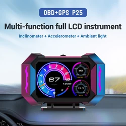 2024 NEW Car Head Up Display OBD Car Electronic Accessories Multi-function LCD Instrument GPS Speedometer on-board Computer