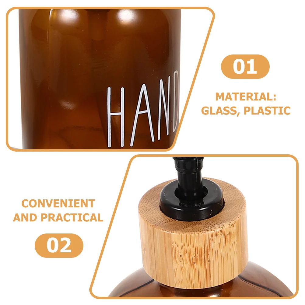 

500Ml Glass Soap Dispenser Refillable Liquid Pump Bottle for Kitchen Sink Bathroom Hand Soap Shampoo Shower Gel Dispenser