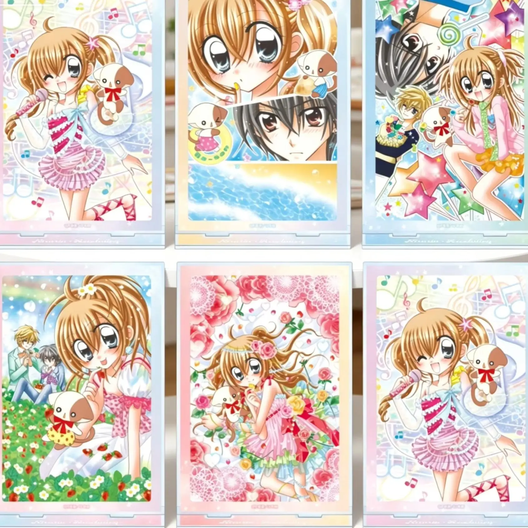 15CM Anime Kirarin Revolution Summer Version Kirari Tsukishima Rectangle Acrylic Stand Model Plate Keychains Desk Decor