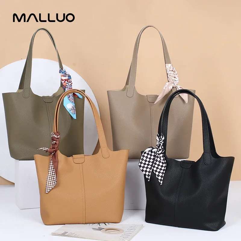 Bolsas de couro genuínas para mulheres, bolsa de ombro casual elegante, bolsa de trabalho de deslocamento para escritório, grande capacidade