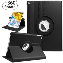 For iPad Air 13 11-inch M2 Pro 13 11-inch M4 2024 Mini 7 6 Smart Leather Case with 360° Rotation and Sleep Wake Function Shell