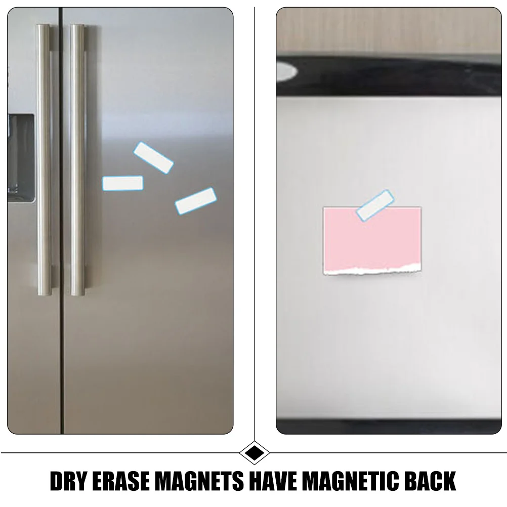 

8Pcs Reusable Dry Erase Magnetic Name Tags Write on Wipe Off Labels for School Home Use Magnetic Stickers