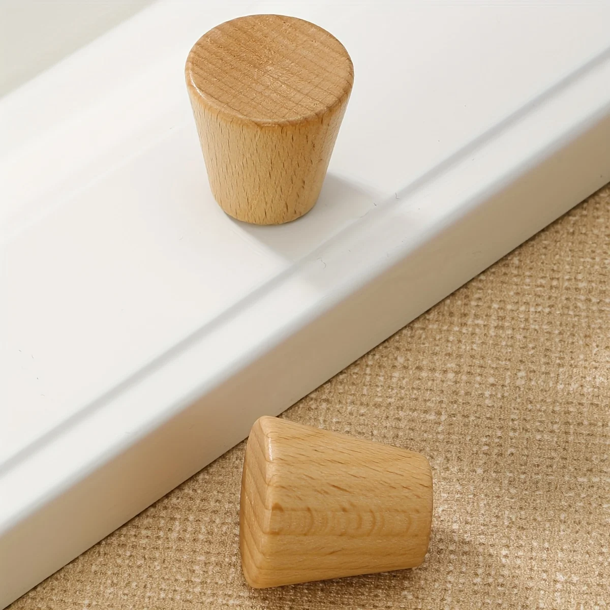 Wooden Round Drawer Pulls - Versatile Cabinet & Dresser Handles with Installation Hardware Included Pulls for Cabinet