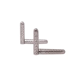 3.8*23mm Laars Schoenveter Zilveren Aglets 4 stks/set Sneaker String Persoonlijkheid Trendy Schoen Touw Tips Zilver Open holle Metalen Kop