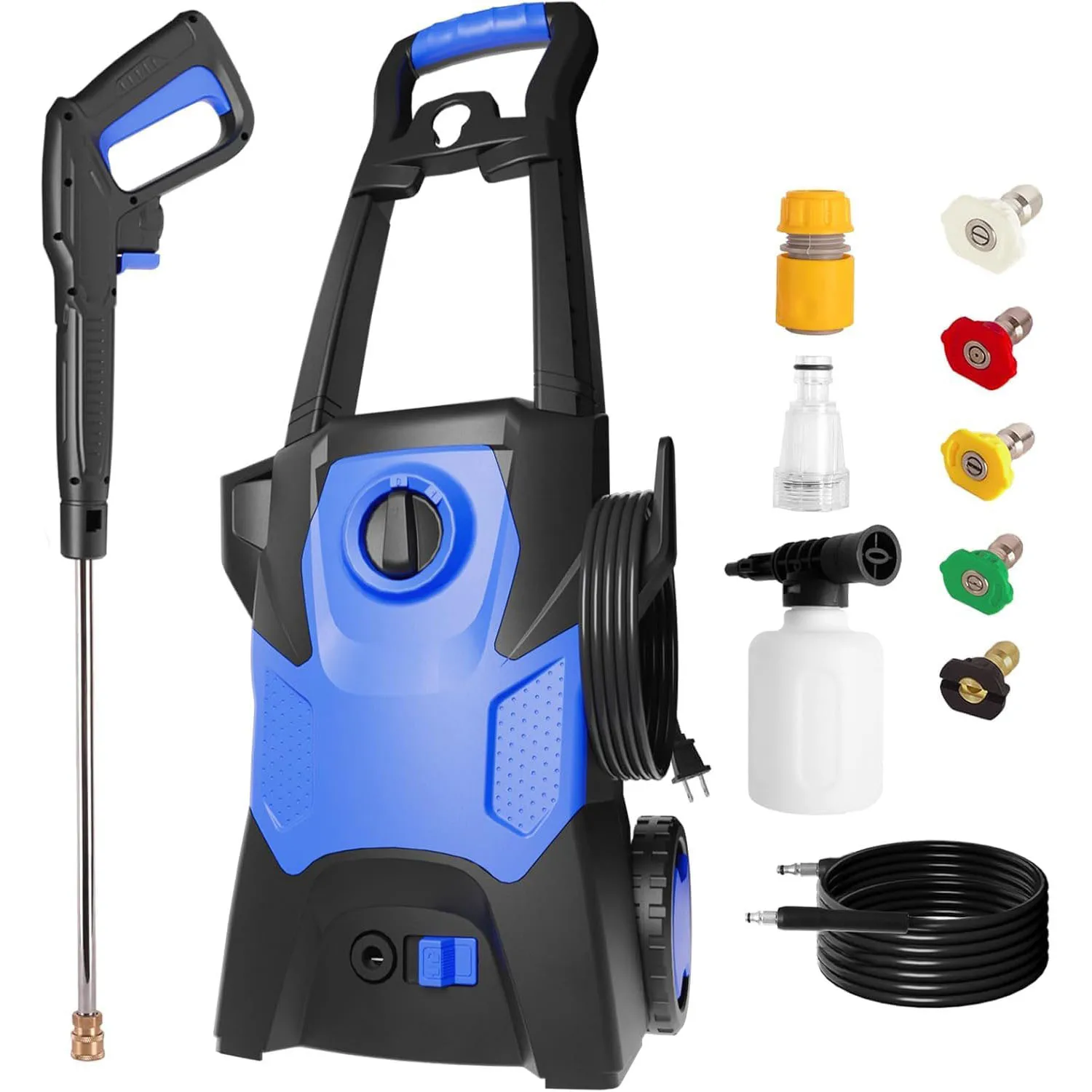 200bar Electric high-pressure cleaning machine, maximum 2800 PSI car wash tool, multiple nozzles