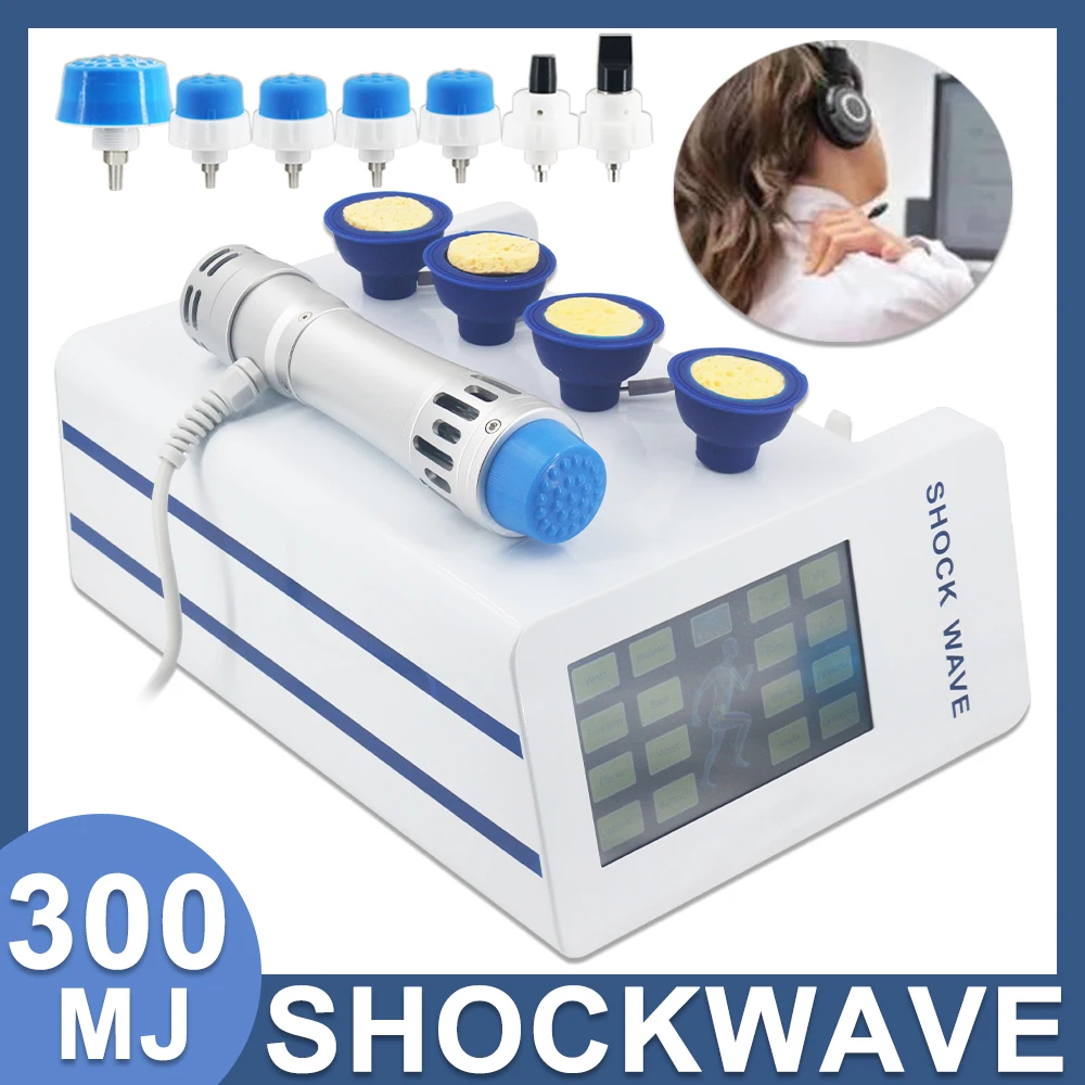 

300MJ Shockwave Therapy Machine Muscle stimulation 2in1 Shock Wave Equipment Body Massager EMS Body Pain Relief ﻿Used by Clinics