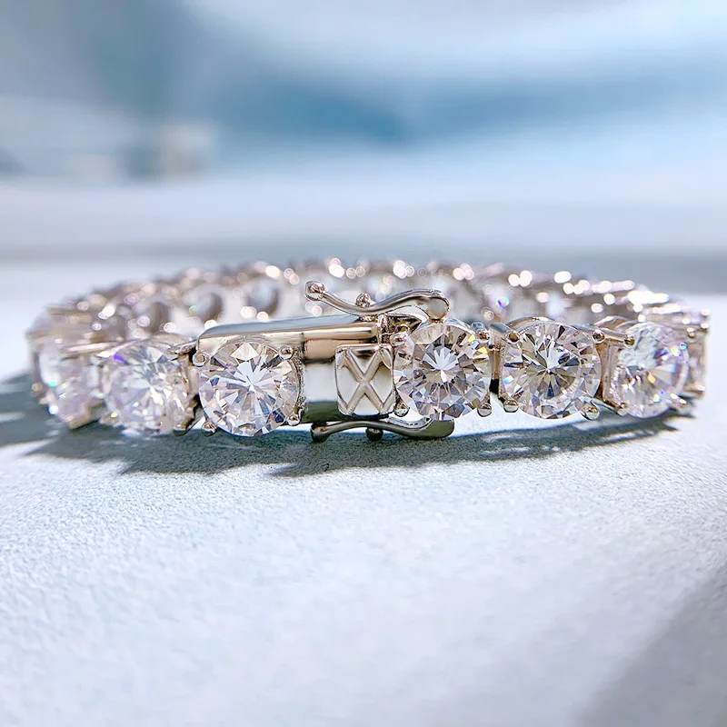 

Женский браслет из серебра 925 пробы, с сапфиром, 18 к