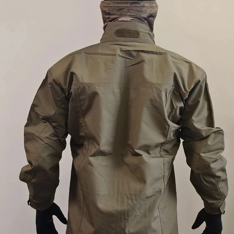 Tactical Style Multi Pocket Workwear Jacket Men's Military Style Outdoor Functional Jacket Military Brown Training Jacket Stand