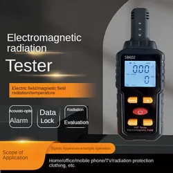 S8602 cyfrowy Tester promieniowania bateria litowa dookólny detektor fal elektromagnetycznych wysokiej częstotliwości Monitor promieniowania