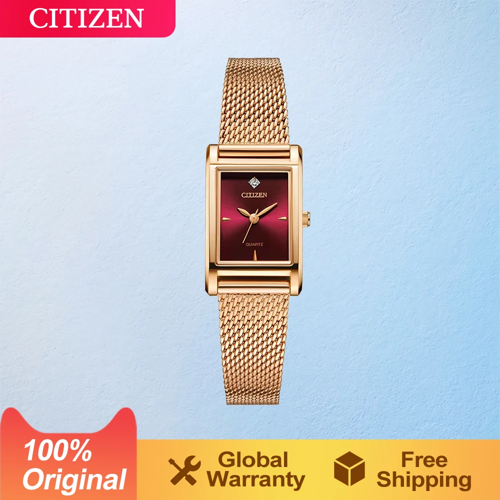 CITIZEN Original  Japan women watch  JuicyTint series fashion trend business leisure quartz watch square women\'s watches