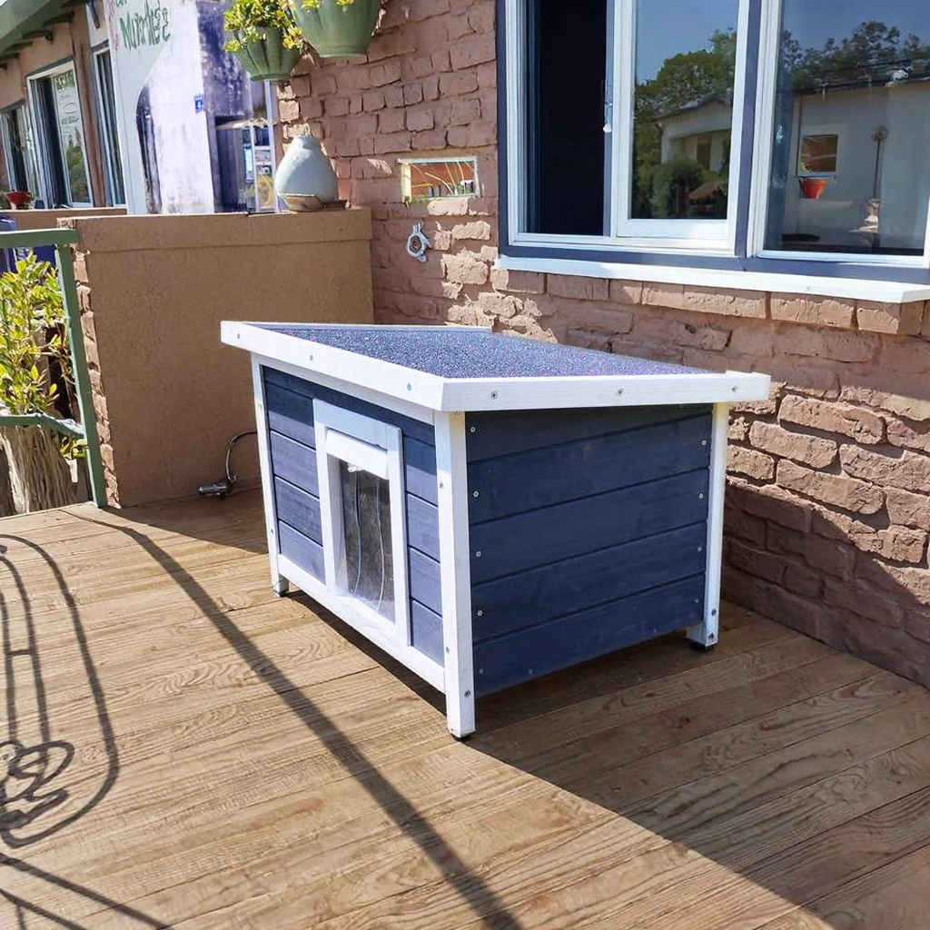 SDCH016 Grey Outdoor Wood Weatherproof Cat House For Small Animals Solid Pattern Pet House/Cage