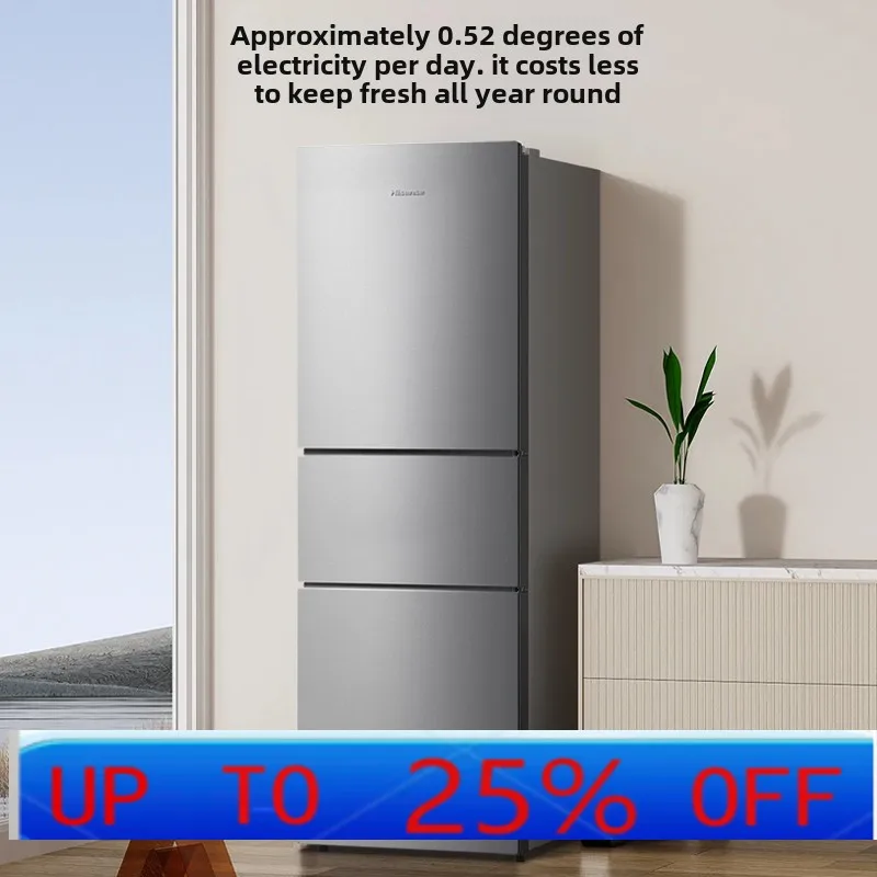 

Lhh 218L refrigerator three doors three doors energy saving household low noise small