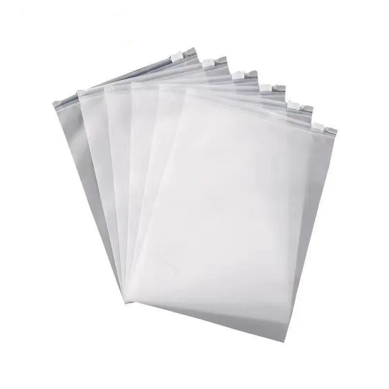 CPE Self Sealing Bag, Horizontal Frosted Zipper Bag, Clothing Packaging Bag, CPE Packaging Bag, CPE Frosted Bag