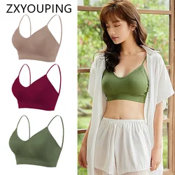 Women Non Wired Bras Seamless Bras Sports Bra Gym Running Push Up Bralette Padded Vest Elastic Brassiere Women Gym Bra Top