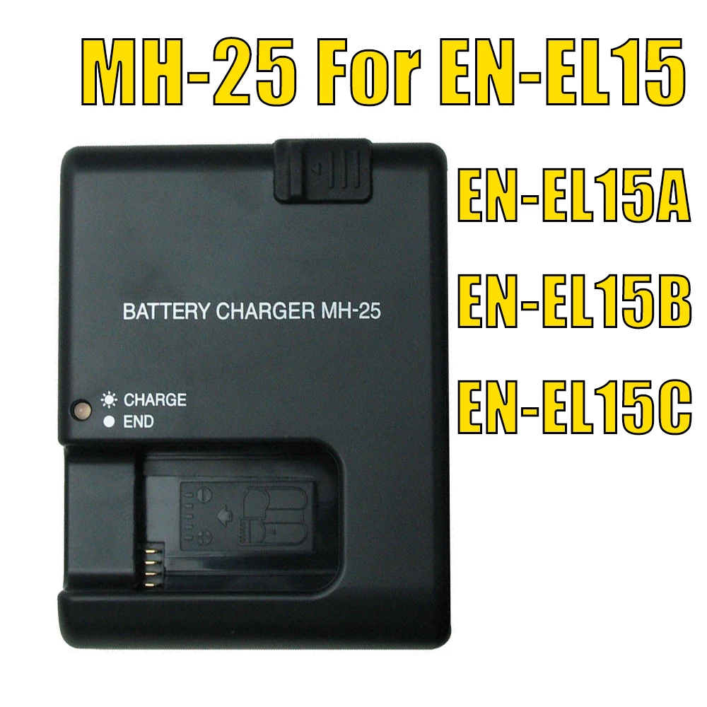 Cargador de batería MH-25 genuino para Nikon EN-EL15 EL15A batería D7000 D7100 D7200 D7300 D750 D610 D850 D800 D800E D810 D810E D60