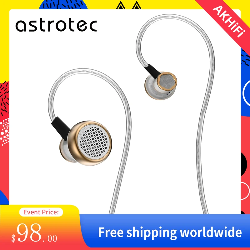 Astrotec Lyra Mini Dynamic Drive Headphone Earplugs In-Ear Subwoofer HiFi Sound Quality Fever Music Flat Earphone Earbuds