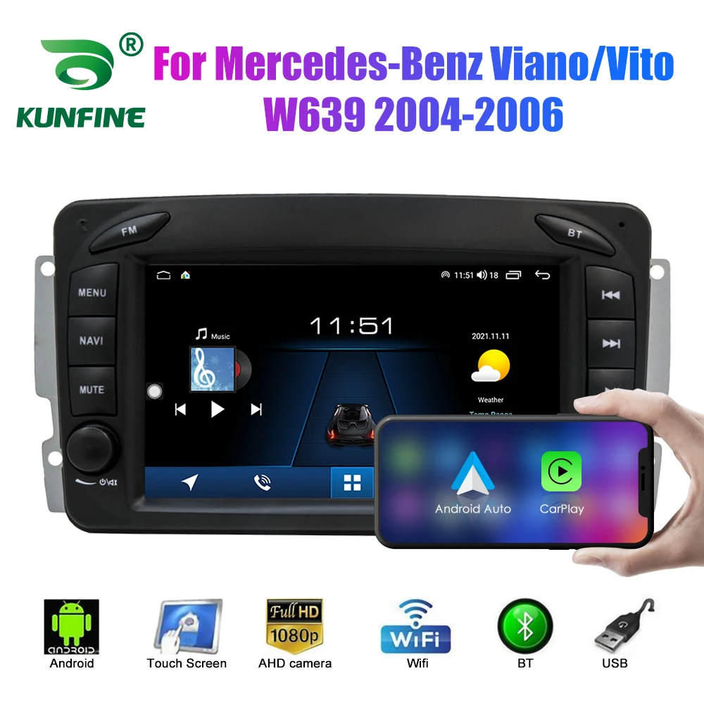 

Автомагнитола 2 Din, Android, для Benz C class W203 2000-2005, автомобильная стереосистема, мультимедийный видеоплеер, DVD-плеер, GPS-навигация, Carplay