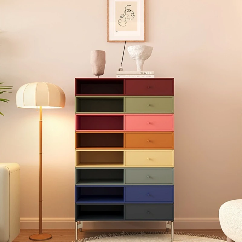 Cream wind bucket cabinet simple eight bucket cabinet locker multi-color