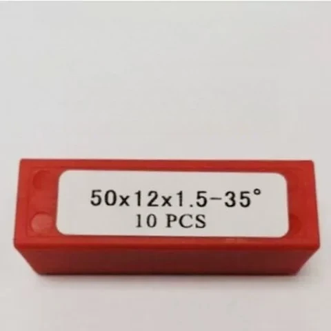 10pcs 50x 12 X1.5mm 35° Carbide Inserts Cutter Blades Paint Scraper Blades Rectangle Double Edged