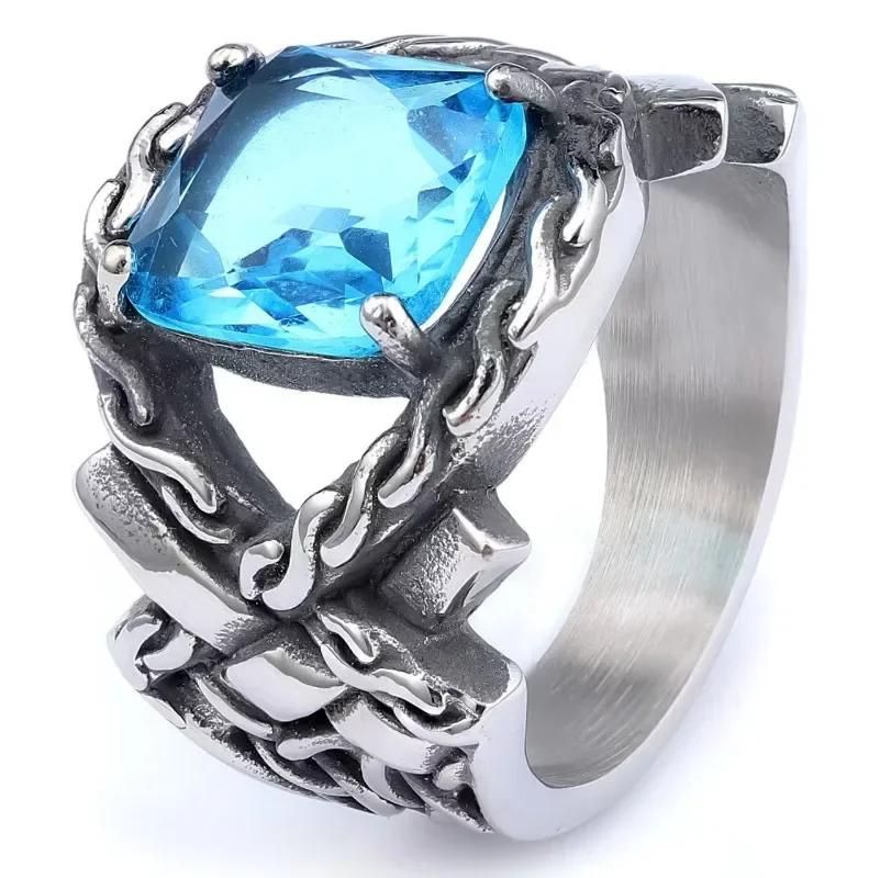 High-end sapphire men's rings from Norse mythology in stock