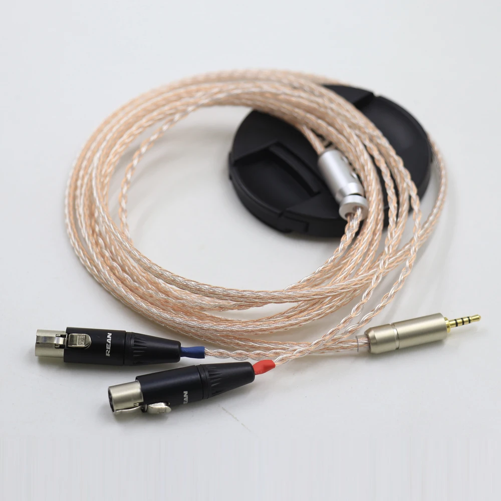 16 Core PCOCC Copper Silver Braided Earphone Cable For Audeze LCD-3 LCD-2 LCD-X LCD-XC LCD-4z LCD-MX4 LCD-GX