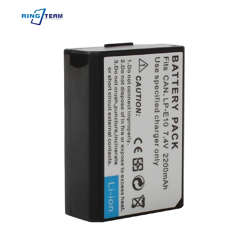 LP-E10 Li-Ion Rechargeable Battery for Canon EOS 1100D/1200D/1300D/1500D/2000D, 1020mAh Long-Lasting Camera Spare Power Pack