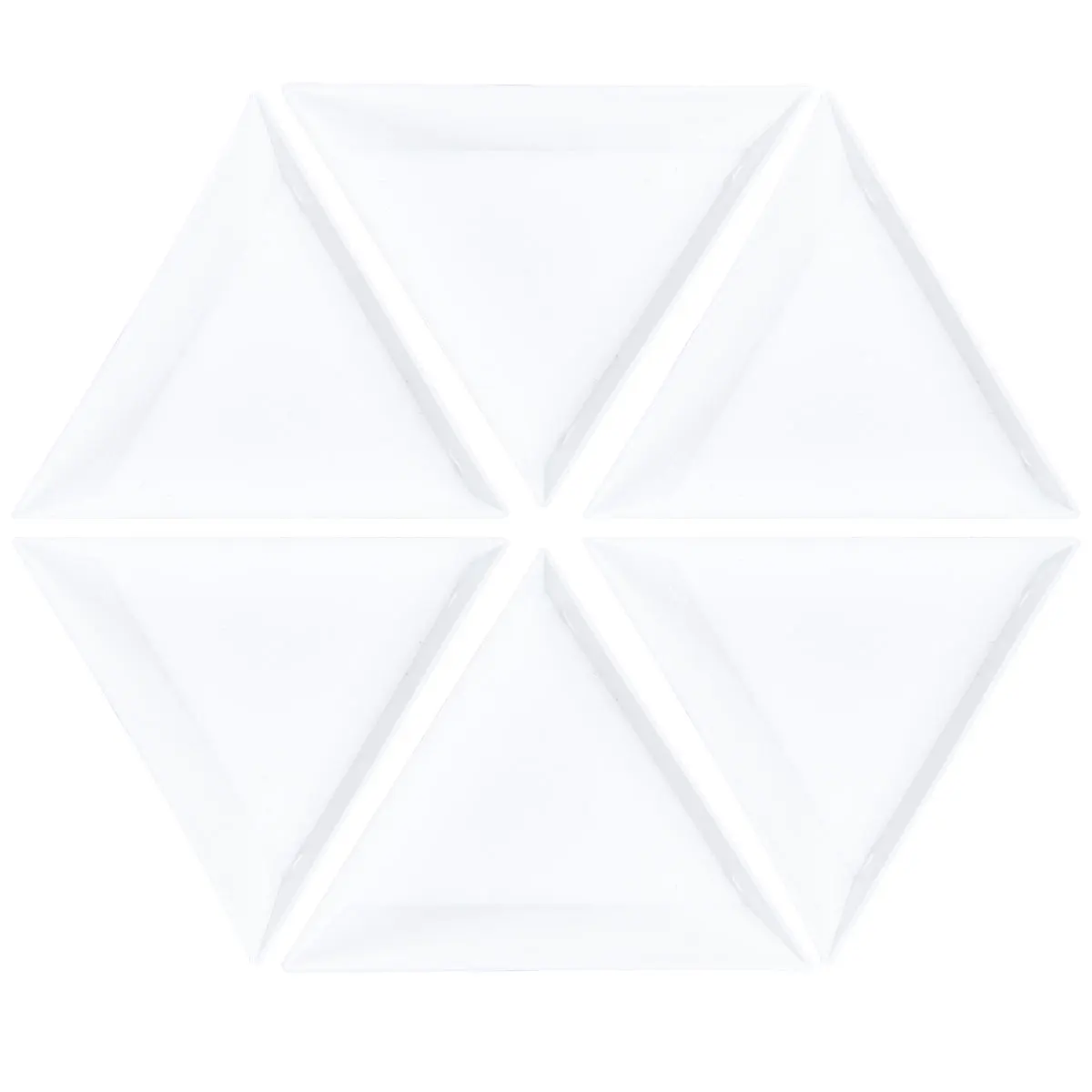 

10 шт. треугольные пластиковые подносы для ювелирных изделий для бусин и страз «сделай сам», сортировка, легкий штабелируемый чехол белого цвета