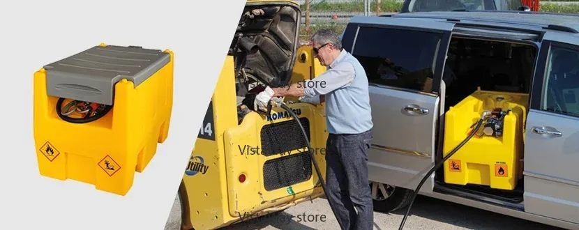 Tanque de transferencia de caddy diésel de combustible portátil eléctrico 53L/240L/480L/500L para repostaje en el sitio