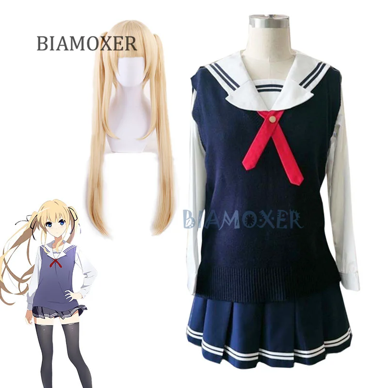 Eriri Spencer Sawam Cosplay Costume Anime Saenai Heroine no Sodatekata Girl Shirt Skirt Sweater JK Uniform Halloween Costume