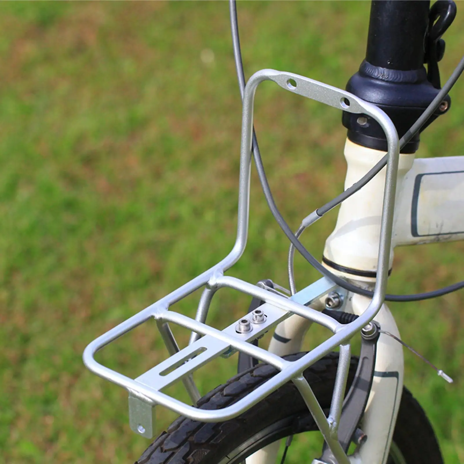 رف أمامي للدراجة مصنوع من سبائك الألومنيوم ورف شحن للدراجة شديد التحمل للتجول وركوب الدراجات والتنقل والتسوق والسفر والتخييم #6