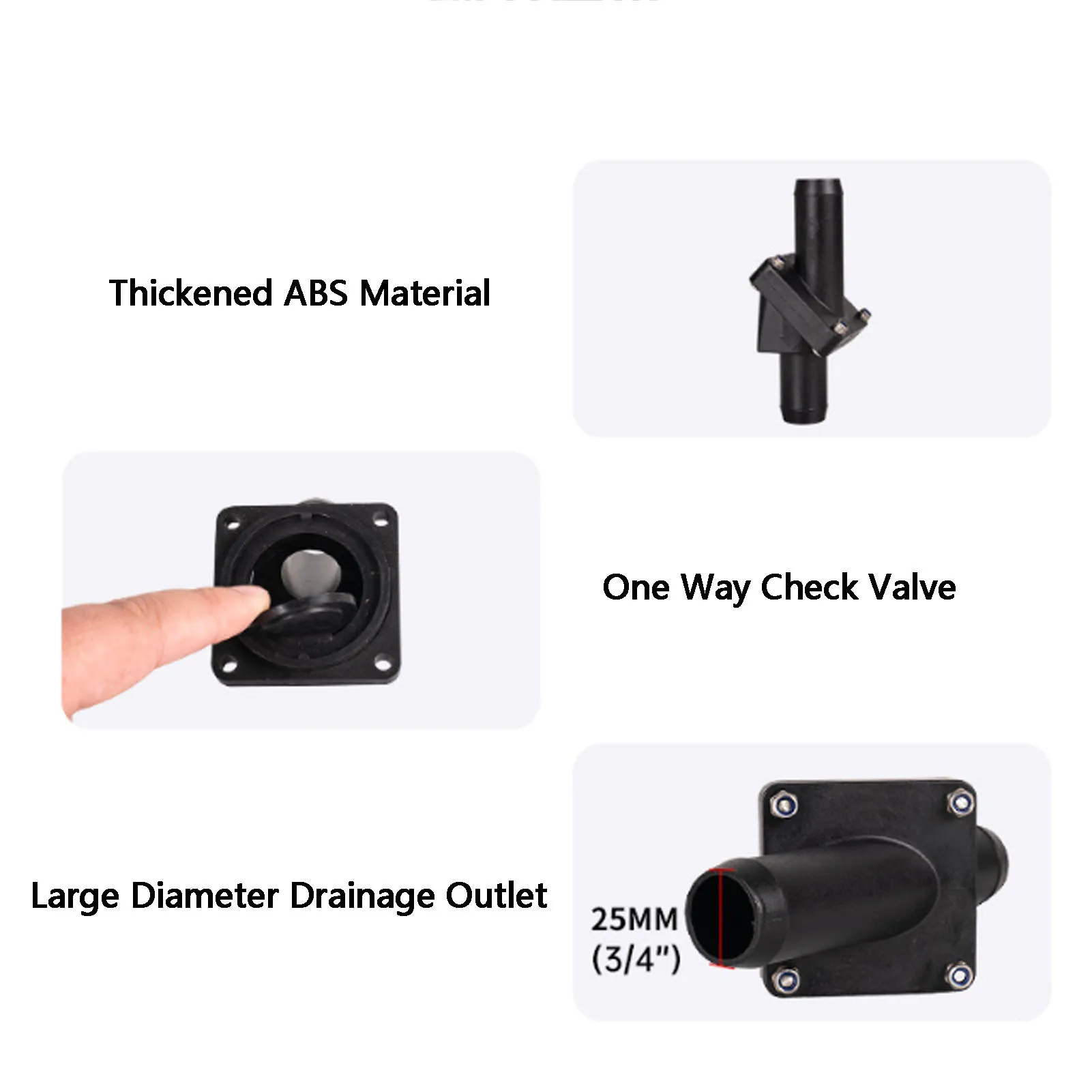 RV في الخط صمام فحص غير قابل للإرجاع 1 بوصة صمام مضمن عالمي غير قابل للإرجاع لملحقات سفينة اليخوت متنقل RVs #4